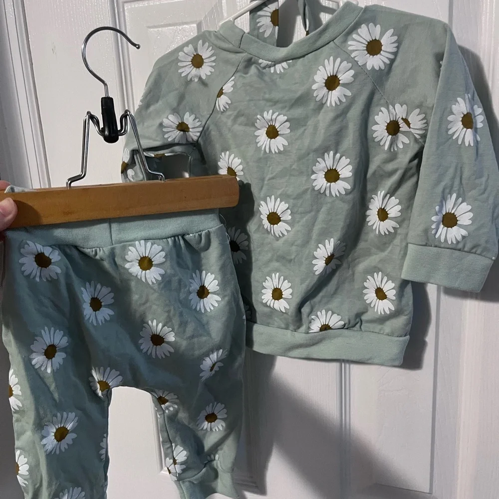 Boho baby 3 piece outfit bundle floral set unbranded new without tag 80cm tag